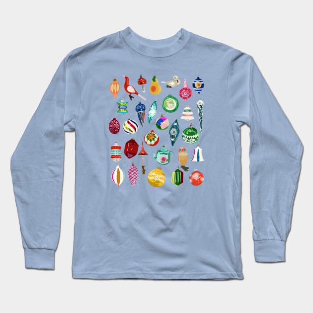 Vintage Glass Ornaments Long Sleeve T-Shirt by jenblove